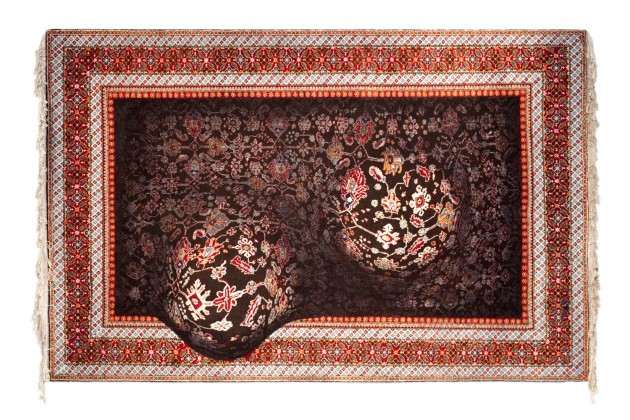 Faig Ahmed, “Untitled”, 150x240cm, tappeto tessuto a mano, 2014